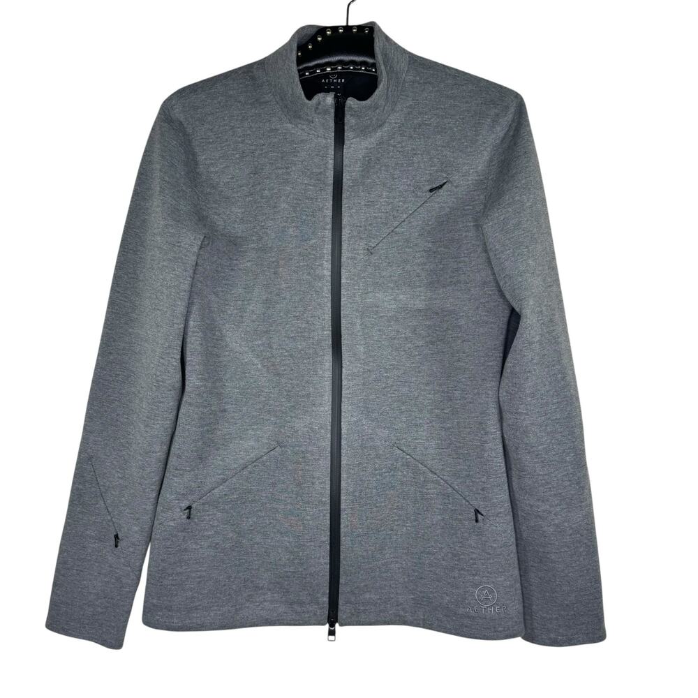 Aether Gray Full Zip Long Sleeve Jacket XS Zippered Pockets